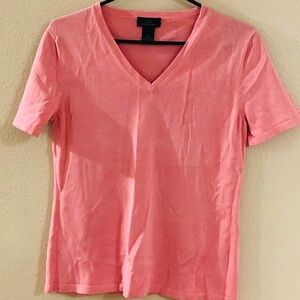 BROOKS BROTHERS Silk Cotton 346 T Shirt Short Elbow Sleeve Top  Pastel Pink M
